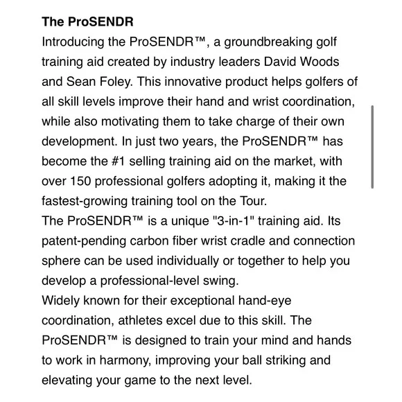 ProSENDR Golf Training Aid Right Hand Alignment Swing Trainer Blue Ball NEW - Picture 10 of 13